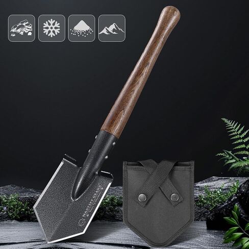 Mastiff Gears® Battle Wolf Shovel, Remodeled Sapper Shovel with Hardwood Handle, for Camping, Hiking, Fishing, Self-Defence and Emergency in Kuwait