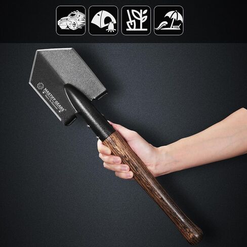 Mastiff Gears® Battle Wolf Shovel, Remodeled Sapper Shovel with Hardwood Handle, for Camping, Hiking, Fishing, Self-Defence and Emergency in Kuwait