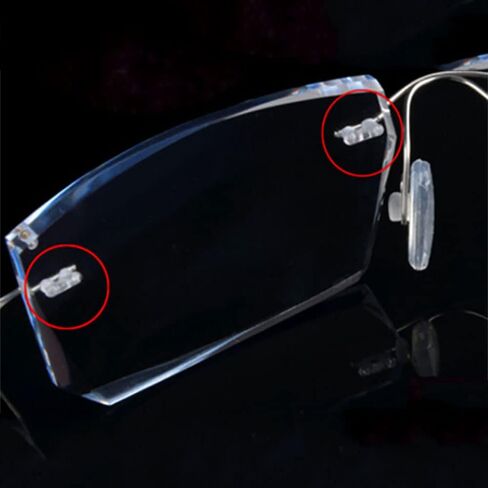 Rimless Glasses Accessories Rubber Plug Eyeglass Repair Accessories Double Rubber Plug in Kuwait
