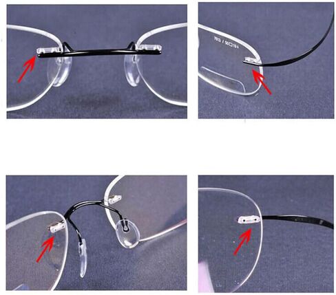 Rimless Glasses Accessories Rubber Plug Eyeglass Repair Accessories Double Rubber Plug in Kuwait