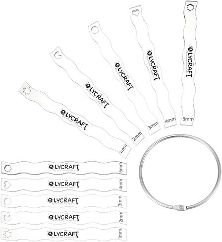OLYCRAFT 10Pcs 5 Size Clay Depth Guides 1/2/3/4/5mm Acrylic Polymer Clay Depth Guide Set Adjustable Clays Rolling Pin Guide with Protective Film Clays Rolling Tools for Polymer Earrings DIY Making in Saudi Arabia