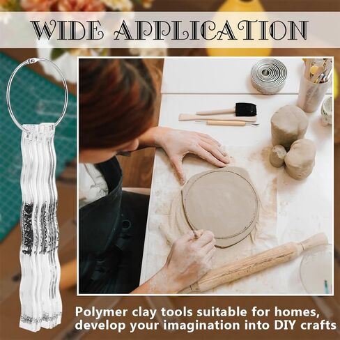 OLYCRAFT 10Pcs 5 Size Clay Depth Guides 1/2/3/4/5mm Acrylic Polymer Clay Depth Guide Set Adjustable Clays Rolling Pin Guide with Protective Film Clays Rolling Tools for Polymer Earrings DIY Making in Saudi Arabia