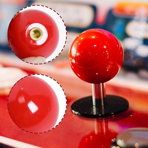 Gallipower 4Pcs Joystick Head,Arcade Joystick Ball Top Handle Rocker Round Head,Arcade Kit DIY Replacement Parts(Blue,Green,Red,Yellow) in Saudi Arabia