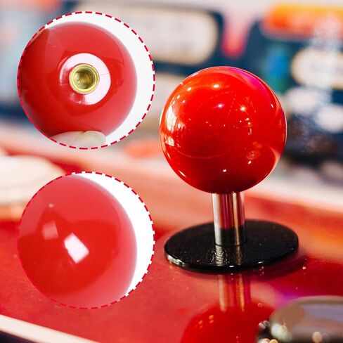 Gallipower 4Pcs Joystick Head,Arcade Joystick Ball Top Handle Rocker Round Head,Arcade Kit DIY Replacement Parts(Blue,Green,Red,Yellow) in Saudi Arabia