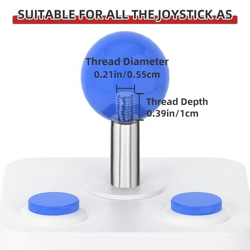 Gallipower 4Pcs Joystick Head,Arcade Joystick Ball Top Handle Rocker Round Head,Arcade Kit DIY Replacement Parts(Blue,Green,Red,Yellow) in Saudi Arabia