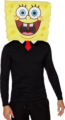 Spirit Halloween SpongeBob SquarePants Foam Full Mask | Officially Licensed | One Size Fits Most in Saudi Arabia