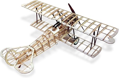 مجموعة نموذج طائرة من خشب البلسا المقطوع بالليزر من Guillow WWI Fokker D.VII، مقاس 18 بوصة in Kuwait