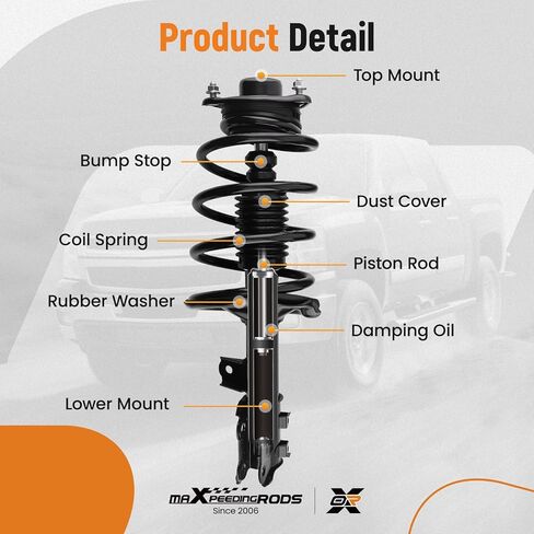 maXpeedingrods 2Pc Front Struts Shock Absorber for Kia Forte Sedan Forte Koup 2010-2013, Kia Forte5 2012-2013, 172721 172720 Complete Struts with Coil Spring Assembly in Saudi Arabia