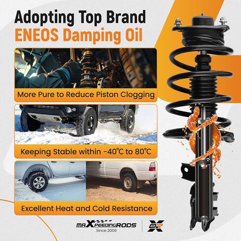 maXpeedingrods 2Pc Front Struts Shock Absorber for Kia Forte Sedan Forte Koup 2010-2013, Kia Forte5 2012-2013, 172721 172720 Complete Struts with Coil Spring Assembly in Saudi Arabia
