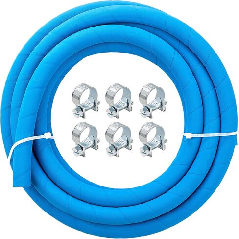 10FT Fuel Line Hose 6AN 3/8" High Pressure Hose 700PSI 9.6mm for Fuel Systems Engines Tube Hose Blue Multiple Size Options(Attached 10pcs Hose Clamp) in Saudi Arabia
