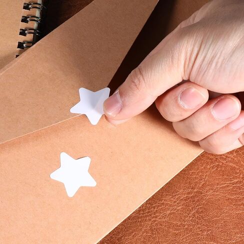 500 Pcs White Star Stickers 1 Inch Self-Adhesive Stars Labels Reward Behavior Chart Labels Waterproof Removable Stars Shape Sticker Small Star Wall Stickers in Saudi Arabia