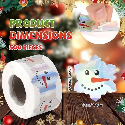 500pcs Christmas Stickers, Waterproof Self-Adhesive Decorative Seal Stickers for Envelope Journals Gifts Crafts Party Supplies (Green Christmas Tree) in Saudi Arabia