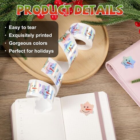 500pcs Christmas Stickers, Waterproof Self-Adhesive Decorative Seal Stickers for Envelope Journals Gifts Crafts Party Supplies (Green Christmas Tree) in Saudi Arabia