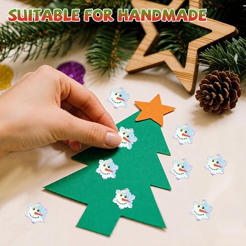 500pcs Christmas Stickers, Waterproof Self-Adhesive Decorative Seal Stickers for Envelope Journals Gifts Crafts Party Supplies (Green Christmas Tree) in Saudi Arabia