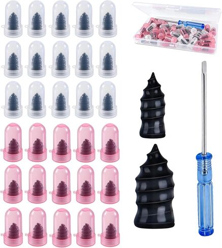 30 قطعة من المسامير المطاطية لإصلاح الإطارات، براغي موثوقة في سدادات إصلاح الإطارات مع مفك براغي، براغي إصلاح الإطارات، براغي سدادات الإطارات ذاتية الخدمة، مجموعة الإسعافات الأولية لإصلاح الإطارات للسيارة والشاحنة والدراجات النارية (30 قطعة) in Kuwait
