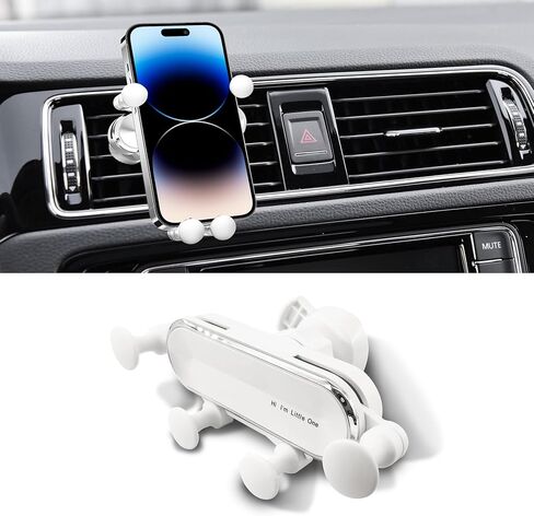 Car Air Vent Phone Holder, Phone Holders for Your Car, Automobile Hands Free Cradle in Vehicle, Universal Air Vent Phone Mount Car Interior Accessories Fit for Most Smartphone Models (White) in Saudi Arabia