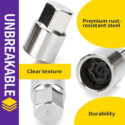 أداة إزالة صواميل العروة على شكل حرف D متوافقة مع تويوتا ولكزس، مفتاح قفل العجلة الاحترافي لتفكيك وتركيب العجلات وصواميل متينة مضادة للسرقة وأدوات السيارات in Kuwait