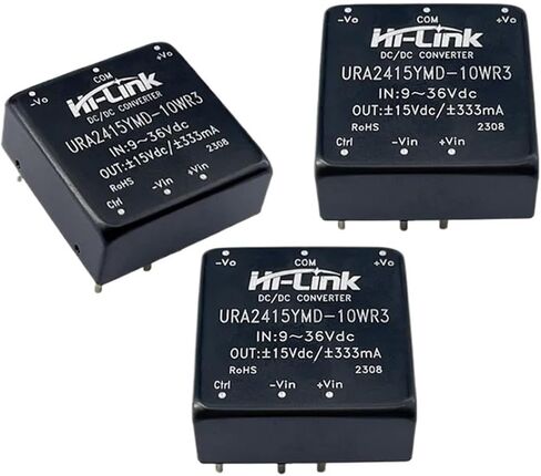 DC-DC 9-36V Input ±15V ±333mA 10W Dual Output Isolated Converter 2pcs/Lot URA2415YMD-10WR3 Step Down Power Supply in Saudi Arabia