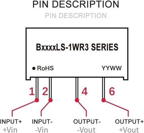10pcs/Lot B2424LS-1WR3 24V to 24V 1W DC DC Isolated Power Supply Module High Efficiency Low Ripple in Saudi Arabia
