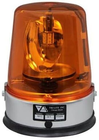 Trilite MV2LED AC/DC Rotating Warning Beacon Lights (110/120 VDC - Permanent Mount) - RED Color in Saudi Arabia