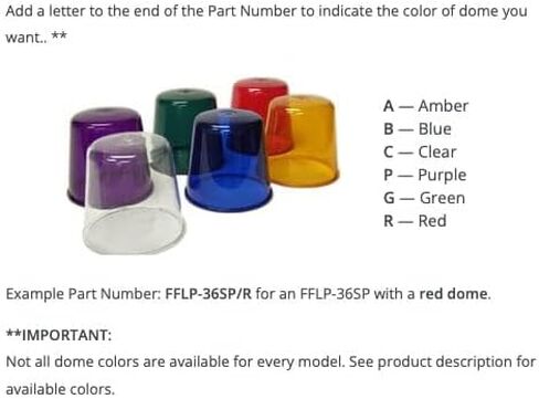 Trilite MV2LED AC/DC Rotating Warning Beacon Lights (110/120 VDC - Permanent Mount) - RED Color in Saudi Arabia