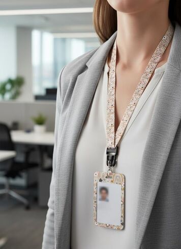 Black Badge Reel - Retractable ID Card Holder with Removable Lanyard & Anti-Slip Clip in Saudi Arabia