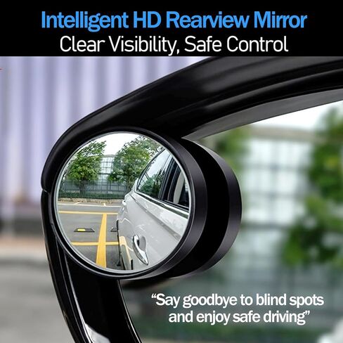 [Oktree 2-Pack Blind Spot Car Rearview Mirrors] Universal 360° Adjustable Round Rearview Mirrors | Wide-Angle Car Accessories for Cars, Trucks, and SUVs (2) in Saudi Arabia