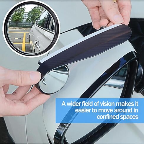 [Oktree 2-Pack Blind Spot Car Rearview Mirrors] Universal 360° Adjustable Round Rearview Mirrors | Wide-Angle Car Accessories for Cars, Trucks, and SUVs (2) in Saudi Arabia