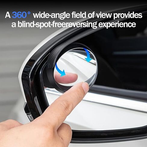 [Oktree 2-Pack Blind Spot Car Rearview Mirrors] Universal 360° Adjustable Round Rearview Mirrors | Wide-Angle Car Accessories for Cars, Trucks, and SUVs (2) in Saudi Arabia