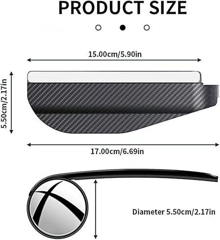 [Oktree 2-Pack Blind Spot Car Rearview Mirrors] Universal 360° Adjustable Round Rearview Mirrors | Wide-Angle Car Accessories for Cars, Trucks, and SUVs (2) in Saudi Arabia