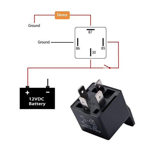 مرحل السيارة 4 Pin 12V 40A SPST موديل JD2912-1H-12VDC 40A 14VDC، متوافق مع مفاتيح السيارات والمبتدئين، 10 عبوات in Kuwait