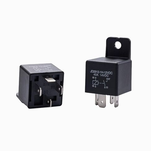 مرحل السيارة 4 Pin 12V 40A SPST موديل JD2912-1H-12VDC 40A 14VDC، متوافق مع مفاتيح السيارات والمبتدئين، 10 عبوات in Kuwait