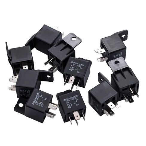 مرحل السيارة 4 Pin 12V 40A SPST موديل JD2912-1H-12VDC 40A 14VDC، متوافق مع مفاتيح السيارات والمبتدئين، 10 عبوات in Kuwait