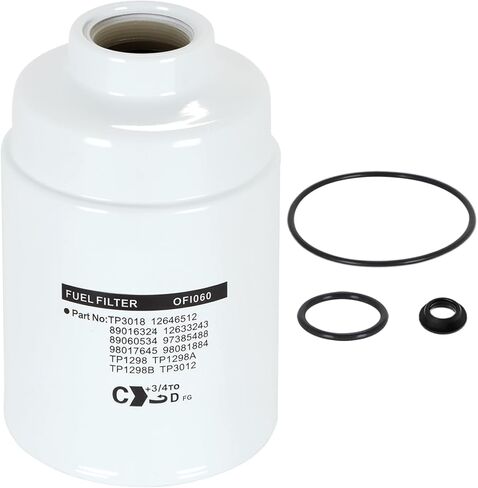 فلتر الوقود TP3018 - مناسب لفلتر وقود الديزل Duramax 6.6 2001-2016 Chevy Silverado 2500 HD 3500 HD Express GMC Sierra 2500HD 3500HD Savana - يستبدل TP3012، 12664429، 12633243 in Kuwait