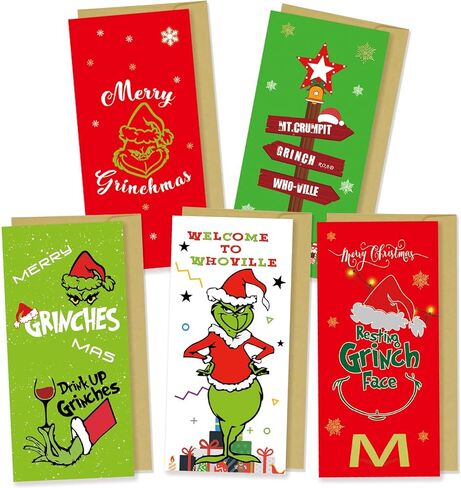 Christmas Money Card Holder Set - 30-Pack Money Card with Envelopes, Cash Gift Card Holders for Christmas Party Decoration Favors in Saudi Arabia