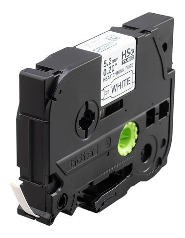 Brother HSe211E 5.28mm (0.2in) Black on White 3:1 Heat Shrink Tube in Saudi Arabia