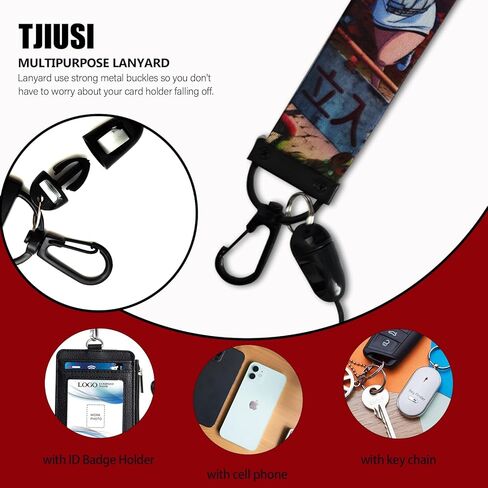 Anime Badge Lanyard with Cool Keychain Neck Lanyard Funny Gojo Merch Party Supplies for Women Men Teachers in Saudi Arabia