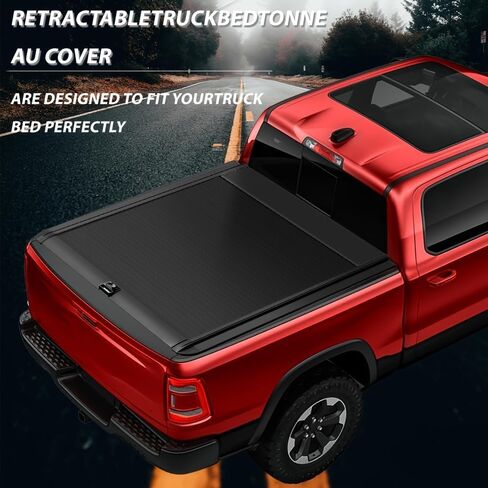 Aluminum Retractable Tonneau Cover Compatible for GMC Hummer EV 2022 2023 2024 2025 Bed Cover with Lock, Durable Truck Back Cover Accessories(Key Lock) in Saudi Arabia