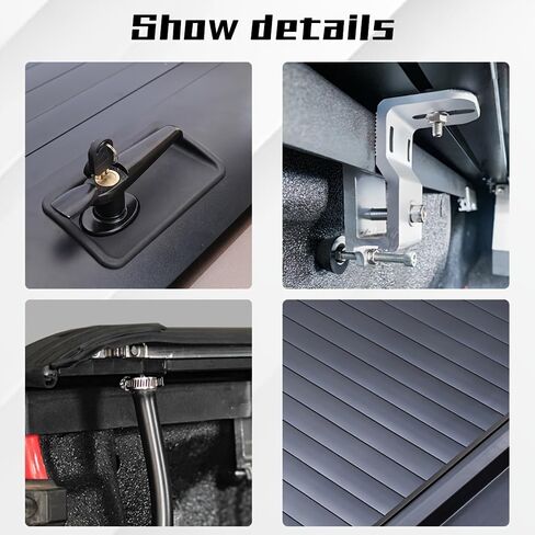 Aluminum Retractable Tonneau Cover Compatible for GMC Hummer EV 2022 2023 2024 2025 Bed Cover with Lock, Durable Truck Back Cover Accessories(Key Lock) in Saudi Arabia