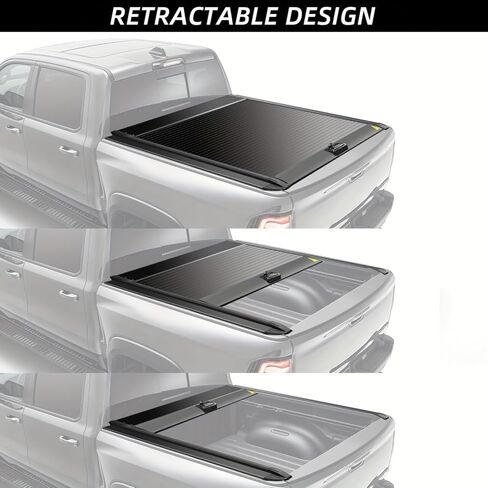 Aluminum Retractable Tonneau Cover Compatible for GMC Hummer EV 2022 2023 2024 2025 Bed Cover with Lock, Durable Truck Back Cover Accessories(Key Lock) in Saudi Arabia