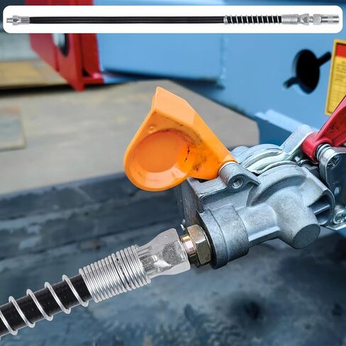 Grease Gun Accessory Kit, 18 Inch Spring Flex Hose with Grease Gun Coupler 8000PSI 1/8" NPT Threads Grease Gun Fittings in Saudi Arabia