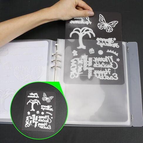 UNIMEIX 12 Pcs Magnetic Sheets for Die Storage with 1 Binder Cover, Stamp and Die Storage Die Cut Storage for Card Making Supplies(1.5 mm Thickness in Saudi Arabia