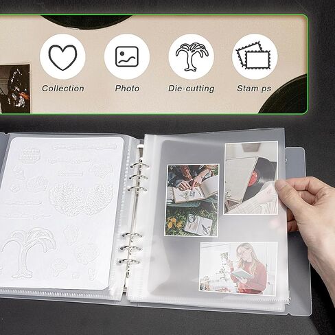 UNIMEIX 12 Pcs Magnetic Sheets for Die Storage with 1 Binder Cover, Stamp and Die Storage Die Cut Storage for Card Making Supplies(1.5 mm Thickness in Saudi Arabia