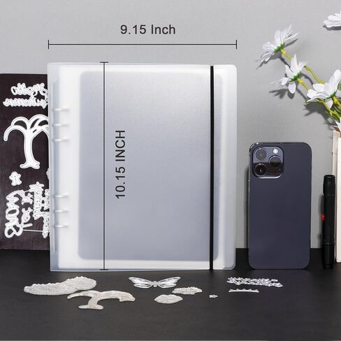 UNIMEIX 12 Pcs Magnetic Sheets for Die Storage with 1 Binder Cover, Stamp and Die Storage Die Cut Storage for Card Making Supplies(1.5 mm Thickness in Saudi Arabia