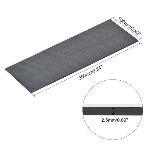 uxcell Carbon Fiber Plate Panel Sheets 150mm x 125mm x 3mm Carbon Fiber Board (Twill Matte) in Kuwait