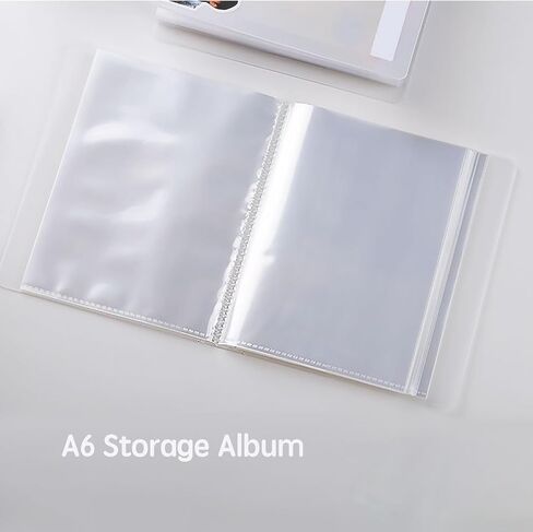 A6 Storage Folder, Sticker Collecting Album Organization Sheets Book Accessories for Labels Storage Planner Stickers Organizers Collector Recipe Cards Back to School Gifts in Saudi Arabia