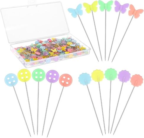 300 Pcs Flat Head Straight Pins, Colorful Sewing Pins Quilting Pin for Sewing DIY Projects Dressmaker Jewelry Decoration in Saudi Arabia