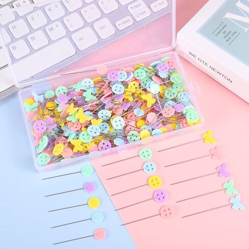 300 Pcs Flat Head Straight Pins, Colorful Sewing Pins Quilting Pin for Sewing DIY Projects Dressmaker Jewelry Decoration in Saudi Arabia