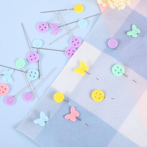 300 Pcs Flat Head Straight Pins, Colorful Sewing Pins Quilting Pin for Sewing DIY Projects Dressmaker Jewelry Decoration in Saudi Arabia
