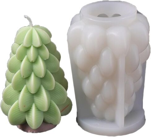 Festive Christmas Tree Shape Silicone Mold Food-Grade for Soap Making & Holiday Baking Projects Making Mold in Saudi Arabia